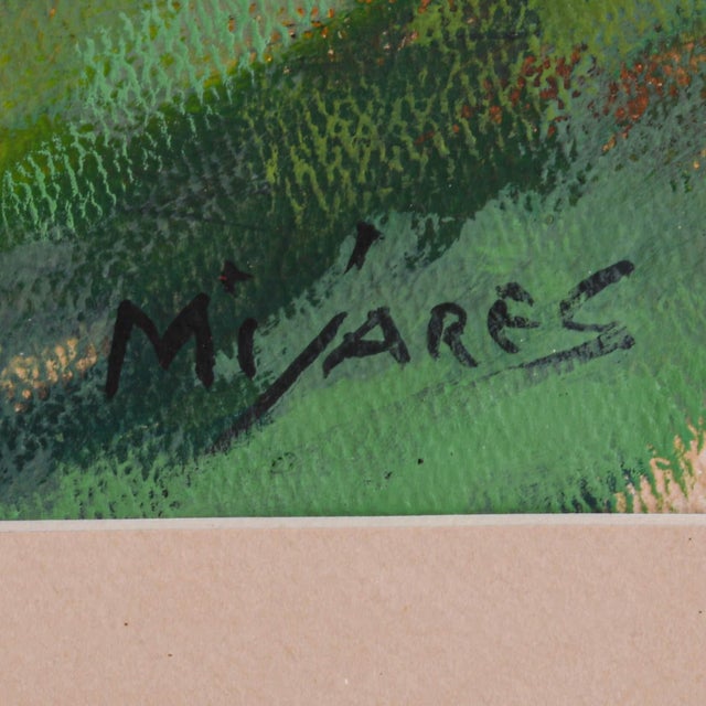 Late 20th Century Late 20th Century Framed Signed José María Mijares "Waiting Under the Moon" Mix Media For Sale - Image 5 of 12