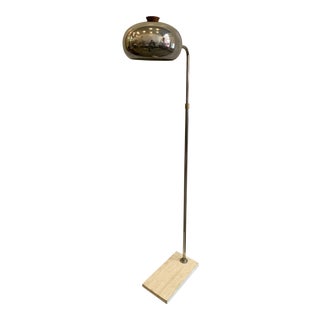 1960s Vintage Danish Modern Chrome Floor Lamp For Sale