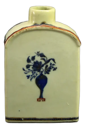 18th Century Qianlong Period Chinese Blue & White Fine Porcelain Miniature Tea Caddy