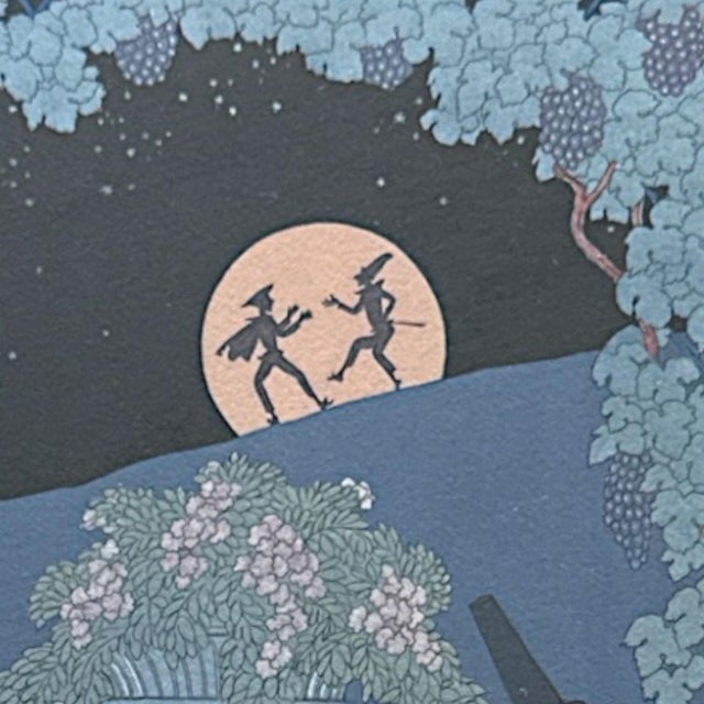 George Barbier Art Deco Pochoir Illustration Fantôches, Dated 1923 For Sale In Los Angeles - Image 6 of 12