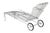 Antique Garden Chaise Lounge in Iron W/ Wheels. Attributed to John Salterini For Sale - Image 9 of 11
