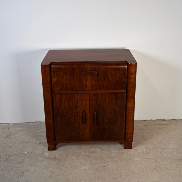 1950s Art Deco Audio Cabinet with Pull-Out Drawer, 1950s For Sale - Image 5 of 18