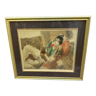 Jules Pascin Female Figure Lithograph Circa 1920 For Sale