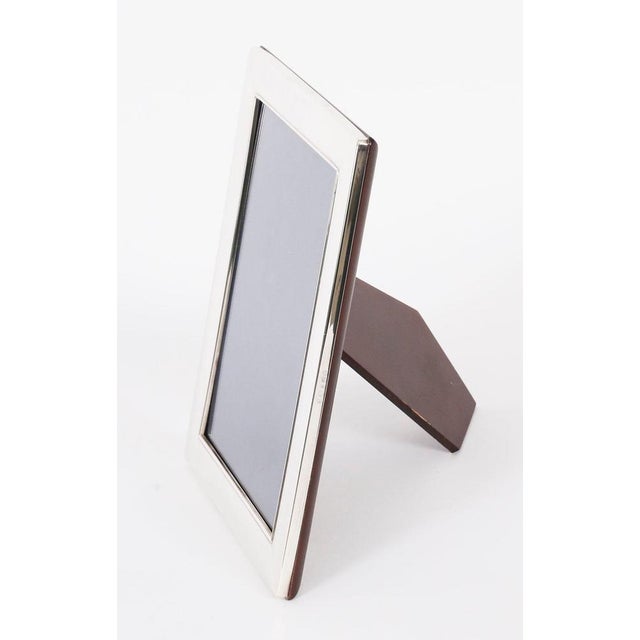 2000 - 2009 Vintage Rectangular Sterling Silver Portrait Photo Frame attributed to Carrs, 20th Century For Sale - Image 5 of 10