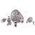 Silver Liqueur Set with Pierced Sterling Silver Overlay, Set of 14 For Sale - Image 8 of 12