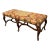 Antique French Style Carved Wood & Needlepoint Tapestry Bench For Sale