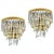 Crystal and Brass Sconces or Wall Lights, Italy, 1940s, Set of 2 For Sale - Image 16 of 16