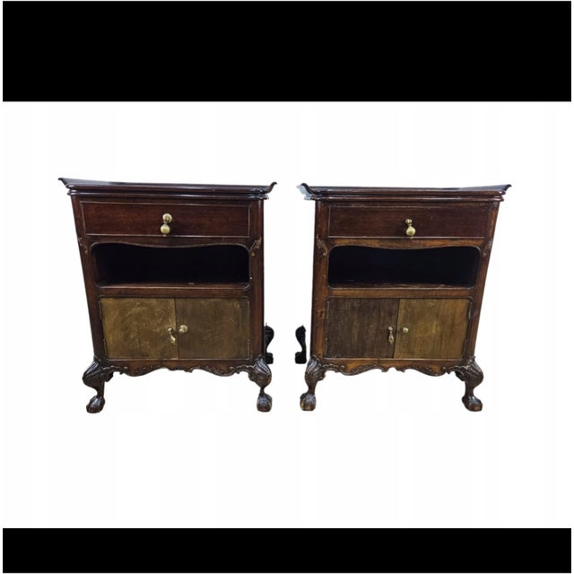 Nightstands with Marble Interiors by Elisabeth Zu Stolberg, Gut Hasselburg, 1930s, Set of 2 For Sale - Image 17 of 17