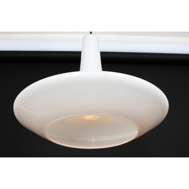 White Opal Glass Pendant Light from Peill & Putzler, Germany, 1970s For Sale - Image 10 of 11