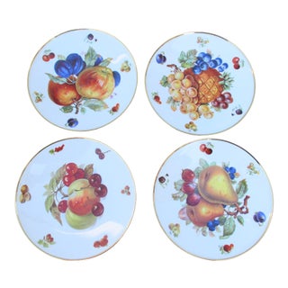 Vintage Bavarian Fruit Plates - Set of 4 For Sale