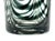 Forest Green Hand-Blown Studio Glass Cylindrical Vase with Dark Green Spring Comb Design, 1970s For Sale - Image 8 of 15