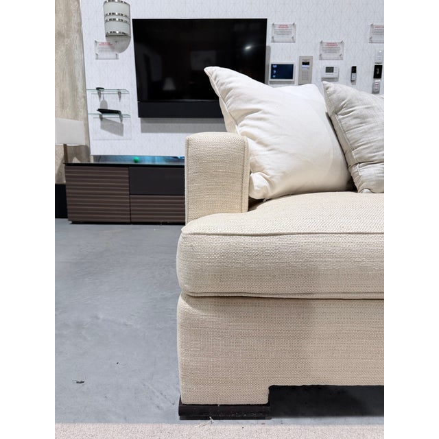 Hickory Chair Furniture Company Hickory Chair Neutral Upholstered Track Arm Sofa For Sale - Image 4 of 10