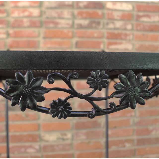 Mid-Century Modern Circa 1980s Wrought Iron Bar Cart by Russell Woodard For Sale - Image 3 of 9