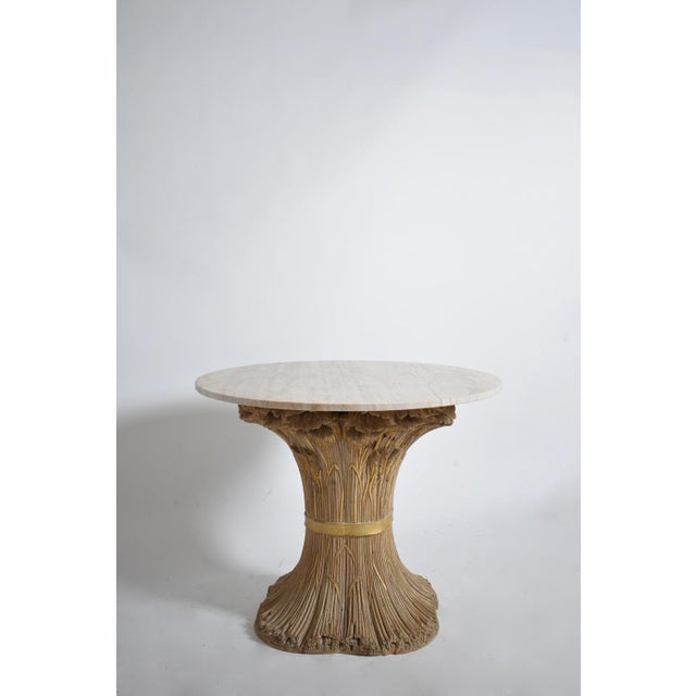 1970s Round Carved Wooden Table, 1970s For Sale - Image 5 of 5