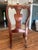 Brown Vintage Mahogany Queen Anne Style Children's or Sample Chair With Pale Gold Leopard Seat Cushion For Sale - Image 8 of 8
