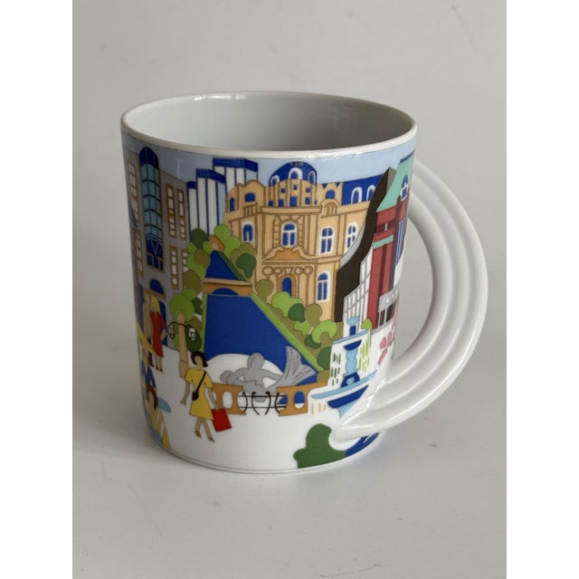 Rosenthal Cupola City Cup Series No. 20 Düsseldorf Mug by G.Müller-Behrendt and Mario Bellini for Rosenthal Studio Line, 1990s For Sale - Image 4 of 4