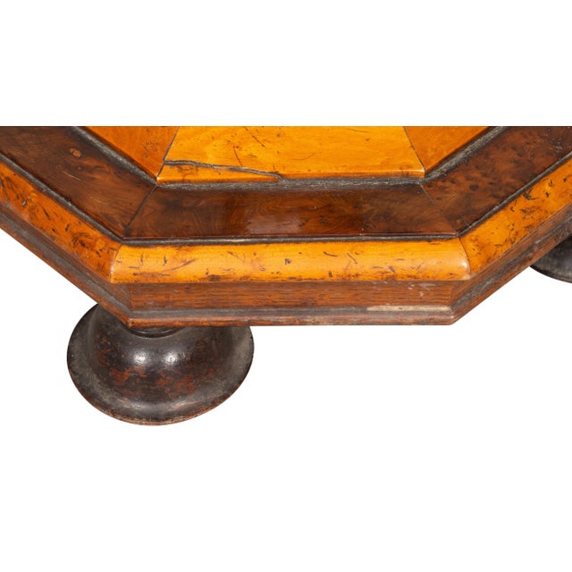 William and Mary Style Yew Wood and Maple Candlestand For Sale - Image 11 of 13