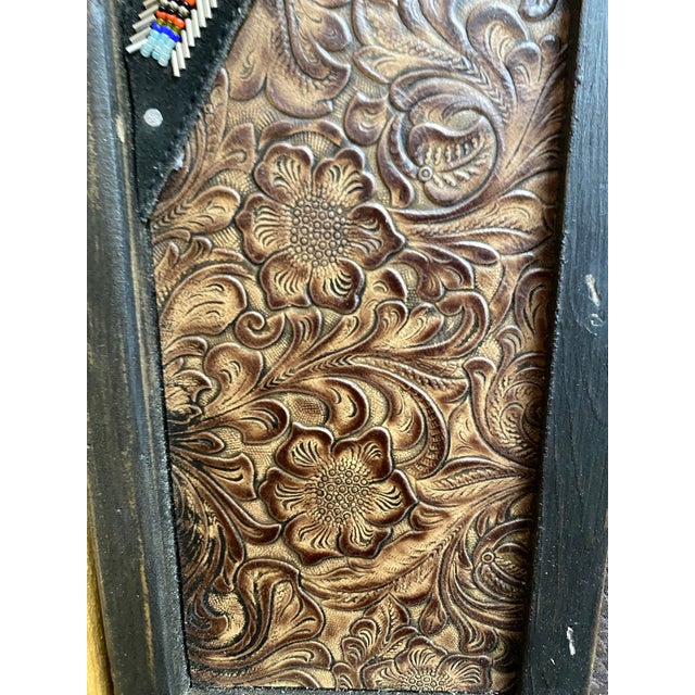 Turquoise "Western Inspired Hat & Coat Rack" ~Angela Camarillo, the Rustic Frame Captures the Beauty and Spirit of the West. For Sale - Image 8 of 13