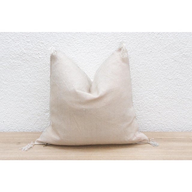 Textile Ivory Breeze Silk Rug Pillow For Sale - Image 7 of 8