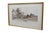 Antique late 19th century black and white etching titled "Wayside Inn" by Ernest Christian Rost. Country landscape with...