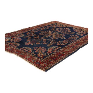 Antique Persian Mohajeran Sarouk Rug, 03'05 X 04'09 For Sale