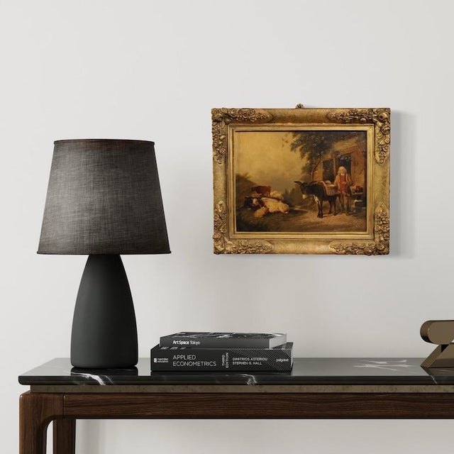 English Artist, Painting of a Rural Genre Scene, 1866, Oil on Panel For Sale - Image 9 of 16