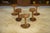 Vintage Brutalist Wooden Side Tables, 1960s, Set of 5 For Sale - Image 3 of 9