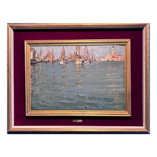 Giovanni Guarlotti, Venice, 1934, Oil on Cardboard For Sale