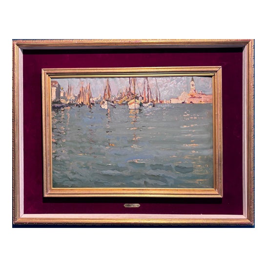 Giovanni Guarlotti, Venice, 1934, Oil on Cardboard For Sale