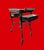 Black 1940's Industrial Steel Welding Workstation Rolling Cart With Swing-Arm Bins For Sale - Image 8 of 15