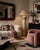 1980s 1980s Postmodern Southwest Style Textured Plaster Lamp Set - Floor & Table (Set of 2) For Sale - Image 5 of 11
