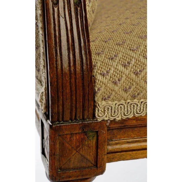 Textile Mid 19th Century Child Size Louis XVI Bergere For Sale - Image 7 of 8