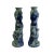 1970s Oriental Ceramic Cream Yellow Blue Couple Holding Jar Figures - a Pair For Sale - Image 5 of 8