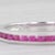 New 0.30ctw Pink Magenta Sapphire Ring 14k White Gold Stackable Band Size 6.5 For Sale In Greensboro - Image 6 of 8