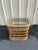 1990s Vintage Coastal Woven Rattan Side Table Glass Top For Sale - Image 5 of 12