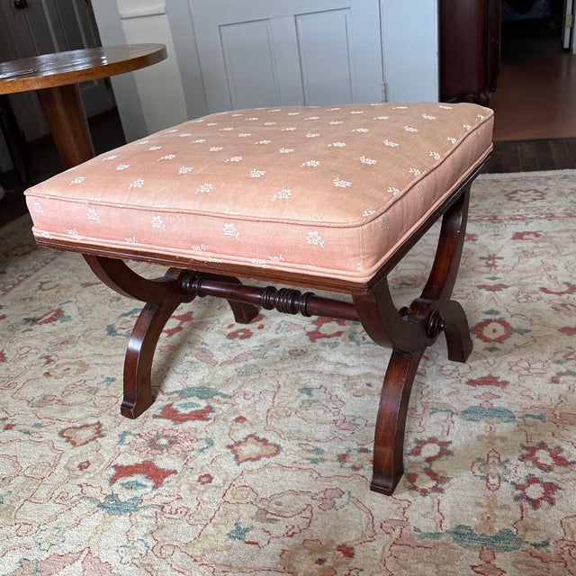 Late 19th Century Regency Style Mahogany Stool For Sale - Image 4 of 9