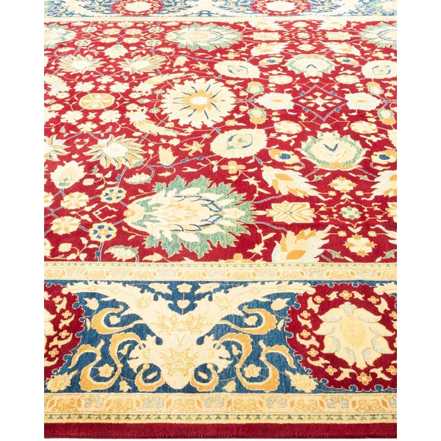Solo Rugs Mogul, One-of-a-Kind Hand-Knotted Area Rug in Red, 8' 1" x 10' 2" For Sale - Image 4 of 8