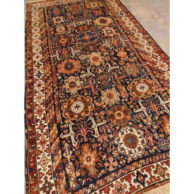 1900 - 1909 1900 Antique Caucasian Gallery Rug For Sale - Image 5 of 13