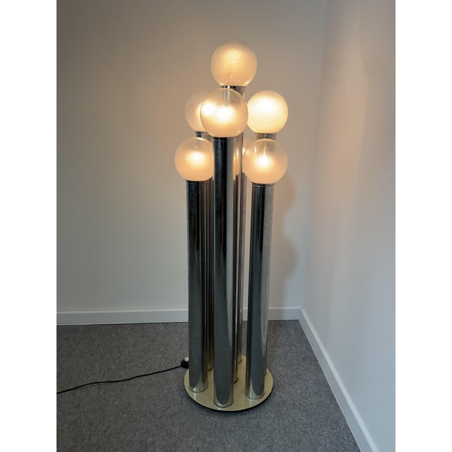 Goffredo Reggiani 7-Light Floor Lamp in the style of Goffredo Reggiani, 1970 For Sale - Image 4 of 11