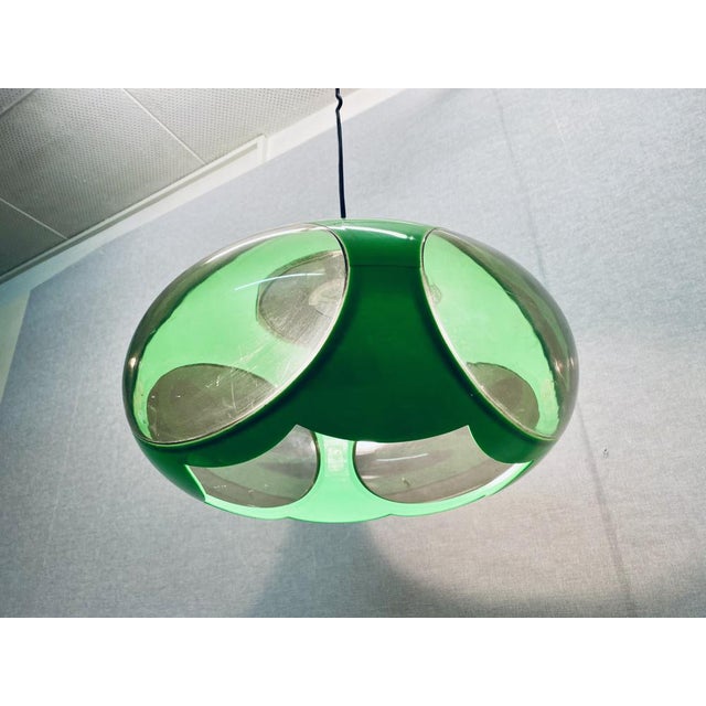 Vintage UFO Ceilings Lamp in Green from Massive Belgium, 1970s For Sale - Image 13 of 18