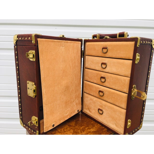 Vintage Leather Jewelry Traveling Case Chairish