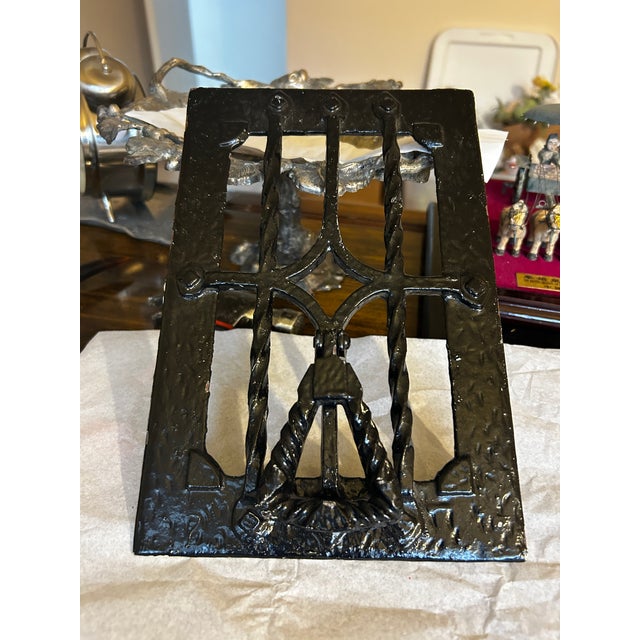 Art Deco Antique Cast Iron Speakeasy Grate or Door Viewer For Sale - Image 3 of 4