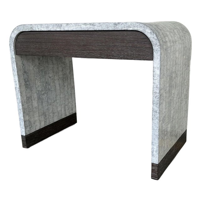 Jonathan Charles Modern Eggshell Gaia End Table For Sale