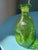 1950s Vintage Mid-Century Modern Blenko #49 Lime Crackle Glass Pinched Decanter – Winslow Anderson – Silver Foil Label & Stopper For Sale - Image 5 of 10