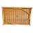 Wood Late 20th Century Lidded Wicker Picnic Basket With Handles For Sale - Image 7 of 8
