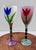 Mid-Century Modern Late 20th Century Kosta Boda “Tulipa” Hand-Painted Art Glass Goblets by Ulrica Hydman-Vallien – Pair For Sale - Image 3 of 18