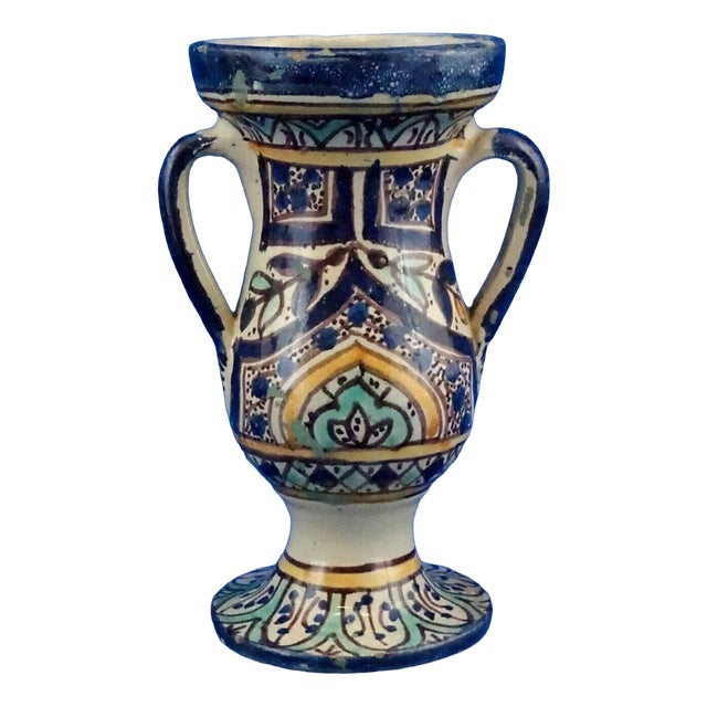 20th Century Ceramic Amphora Vase by Fratelli Kharraz, Tunisia, 1920s For Sale