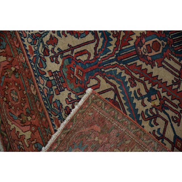 Textile Antique Fine Malayer Square Rug - 4'11" x 6' For Sale - Image 7 of 11