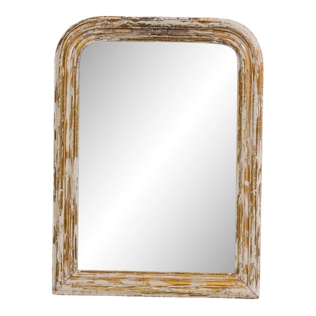 1880s French Wood Patinated Mirror For Sale