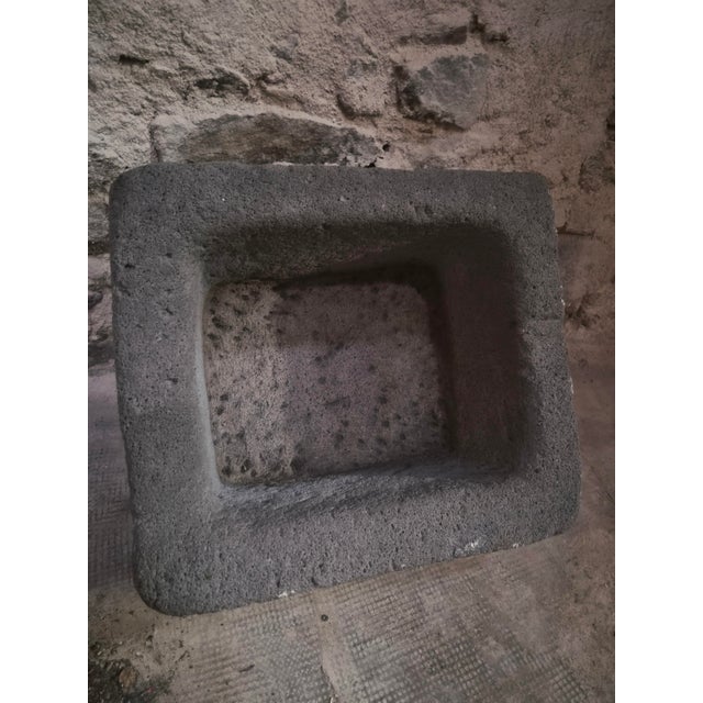 Rustic Antique French Volcanic Stone Trough Sink, 1700s For Sale - Image 3 of 18